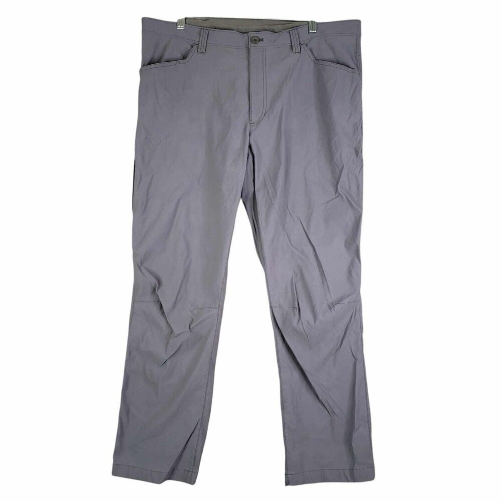 Eddie Bauer Pants Mens Nylon Cargo Straight Hiking Size 40x30 Gray Flat Front - Picture 2 of 9